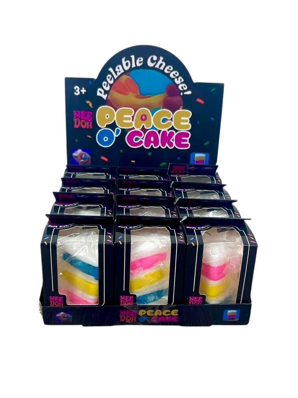 Peace O' Cake Reusable Toy Cake - Pink, Blue, Yellow, White